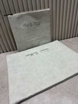 ⁦סט כיסויים דמוי עור גוון אבן ברכת הכהנים⁩ – תמונה ⁦3⁩