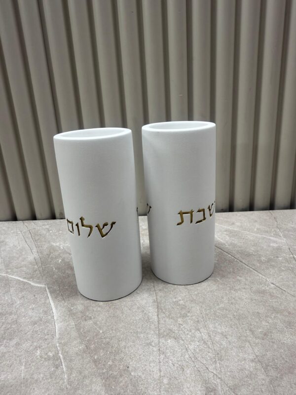 זוג פמוטי בטון גבוהים | לבן זהב