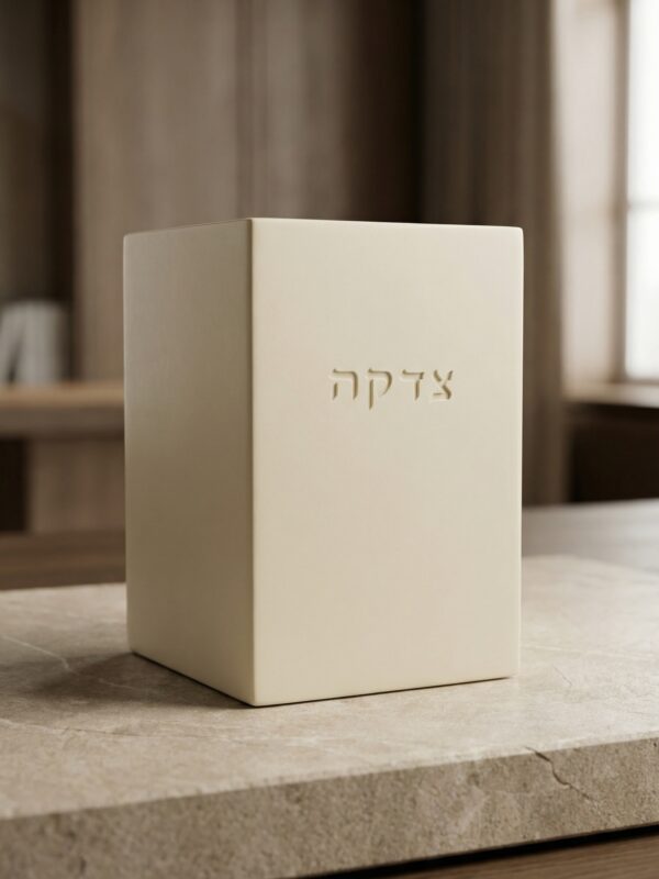 קופת צדקה מלבנית בטון אבן