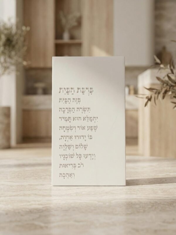 ברכת הבית מבטון | לבן
