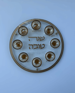 ⁦מארז צלחת ברכות + כלי מהודר לדבש⁩ – תמונה ⁦3⁩