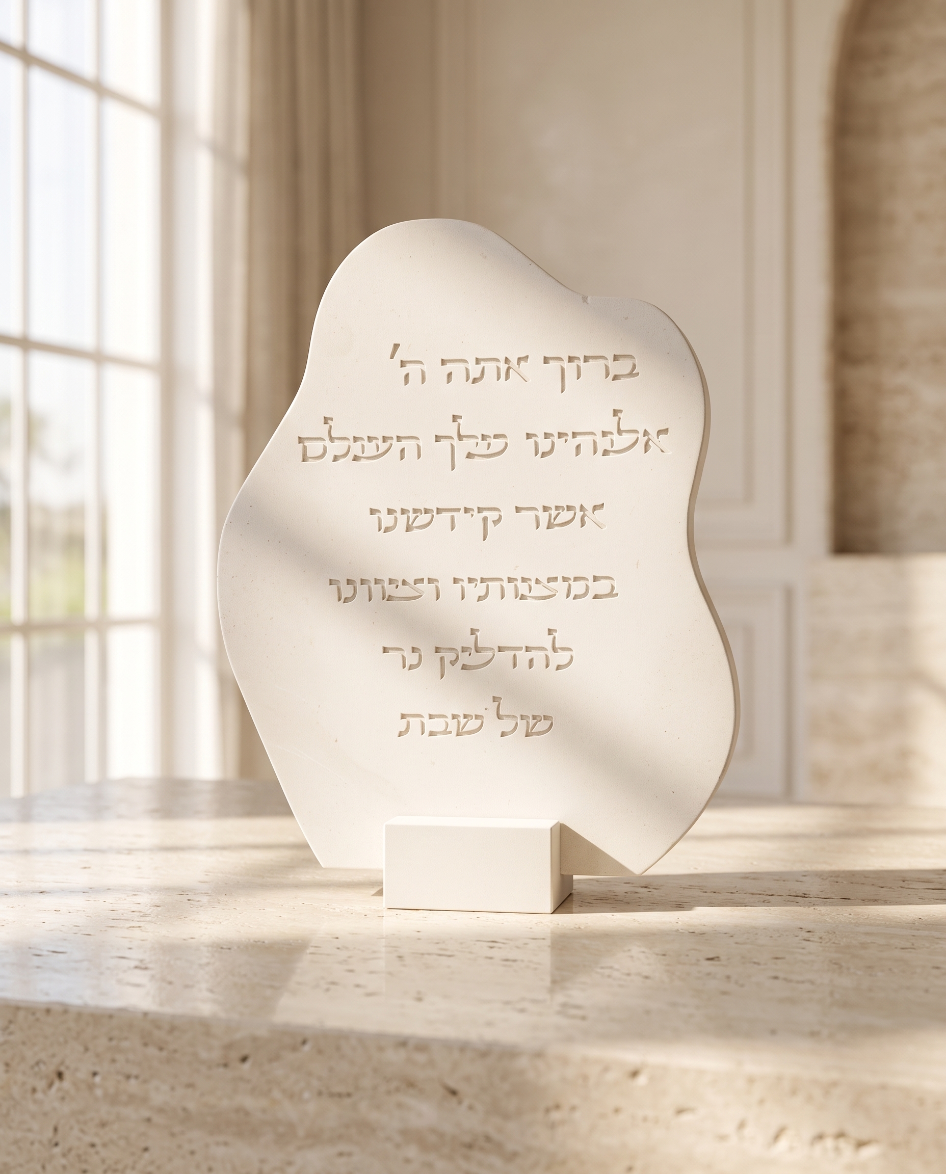PHOTO_2026_08_19_12_06_54___He מעמד הדלקת נרות בטון גוון שמנת – תמונה 1