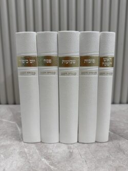 ⁦סט מחזורים עבודת ה' דמוי עור דגם גולד⁩ – תמונה ⁦2⁩